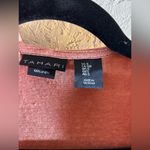 Tahari  Linen Orange Cinnamon Hooded 100% Linen Lightweight open front jacket Photo 1