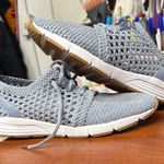 JustFab Light Blue Woven Sneakers Photo 0