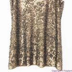 Donna Karan NEW Cashmere Sequin Scoop Neck Top, Brown, Medium Photo 5