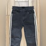 MOTHER Insider Crop Step Fray Jeans in Guilty Racer Black Sz 24 Photo 5