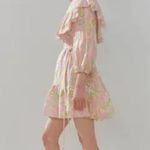 ALÉMAIS Marta Linen Ruffle Mini Dress, Size AUS 4 New w/Tag Pink Photo 6