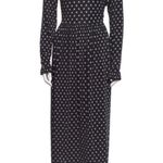 STINE GOYA Clarabelle Midi‎ Dress Star Print Jersey Black Blue White {H51} Small Photo 4