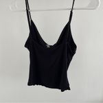 Free People  Cowl Neck Ruffle Hem Cami Black (Small) Photo 2