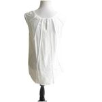 Soft Surroundings Lace Inset Slub Knit Top Ivory Sleeveless Size Large Boho Photo 2