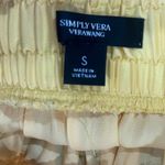 Vera Wang Simply Vera Women Midi Skirt Bright Yellow Asymmetrical Tropical Island Boho Photo 4