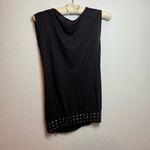 Funky Metal Chain Black Sleeveless Shirt Size M Photo 6