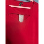 Zero 2 Eight Blouse Women's Size 1X Formal Red Crystal Peephole Flowy Top Sleeve Photo 2