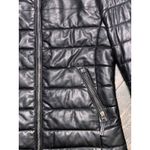 Scully Puffy Lambskin Leather Jacket Black Zip Pockets Womens Medium Moto Lux Photo 4