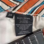 Black Orchid Denim Orange and Blue Jean Shorts Vibrant Stripes Photo 2