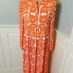 Mare Mare x Anthropologie Lynda Maxi Dress MEDIUM PETITE Tiered Boho Cottage Orange Size undefined Photo 3