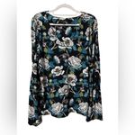 Thalia Sodi  Black Floral Blouse Photo 1