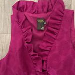 Taylor floral embroidery print ruffle fuschia dress 8 Purple Photo 3