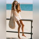 ZARA  Linen Blend Babydoll Mini Dress‎ with Pockets in Peach Tangerine Size Small Photo 1