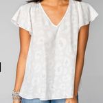 BuddyLove Boutique  AVRIL FLUTTER SLEEVE V-NECK TOP - VANILLA sz Small Photo 0