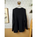 Free People  Black Ribbed Slouchy Ottoman Cardigan - Size - Small Photo 3