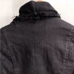 Free People Drape Front Coated Motorcycle Biker Jacket Black Women’s size 4 Photo 7