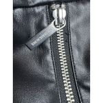 Michael Kors Faux Leather Front Moto Black Leggings Pants ~ MEDIUM ~ Mixed Media Photo 5