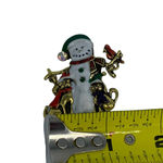 New Christmas snowman brooch or pin with cat & dog Photo 4