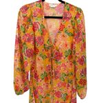 Lovers + Friends Lovers + Friends Floral Chiffon Temptation Robe Coverup M Photo 8