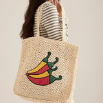 Anthropologie  farmers market peppers tote NWT Photo 0