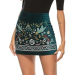 Simplee Apparel Simplee Embroidered Corduroy Mini Skirt NWT Photo 4