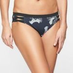 Athleta  Fiore Strappy Navy Blue Gray Bikini Bottom Size Large 291822 Photo 0