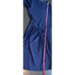 Lands' End Minimalist Everyday Navy Blue Jersey Knit Fit & Flare Dress M/T 10-12 Photo 14