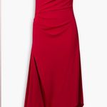 New! MONSE Draped Asymmetric Slip Tank Dress in Crimson Sz‎ 12 $1,190 Red Photo 5