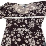 American Eagle  women’s dark plum‎ babydoll style 90s quarter sleeve shirt medium Photo 3