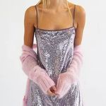 Free People  Time To Shine Sequins Mini Slip Dress Lavender Women's Size S / P Photo 0