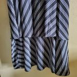 Ann Taylor black dress size 10 casual A line striped layered midi preppy dress Photo 4