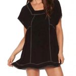 l*space L* Black Silver Trim Embroidered Boho Lynnie Tunic Dress Size Small NWT Photo 6
