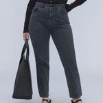 Everlane The Curvy ’90s Cheeky Washed Black Straight Leg High Rise Jean 28 Ankle Photo 0