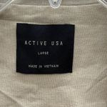 Active USA Lightweight Linen Blend Open Front Roll Sleeve Blazer Womens Large Photo 11