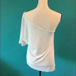 Leith  white off the shoulder shirt in size medium Photo 1