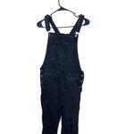 Old Navy  Distressed‎ Black Denim Overalls Ripped Knee Pockets Casual Women's 8 Photo 1