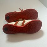 CAMPER Cream Orange Leather Sneakers Size 35 Photo 3