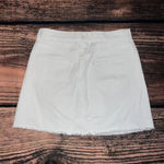 Southern Tide Women's White Denim Mini Skirt Size 25 Casual Frayed Hem Photo 2