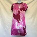 Vertigo Paris  Y2K Satin Babydoll Mini Dress XS Fairy Grunge Abstract Retro Bow Photo 7