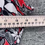 Talbots Womans Blouse Size 12 Silk Floral V-Neck Short Sleeve Red Black White Photo 8