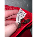 Women's COMINT Red Leather Mini Skirt S Photo 4