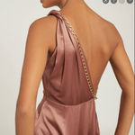 Reiss NWT  Brown Adaline One-shoulder Satin Midi Photo 2