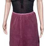 Pulp burgundy tencel pull up bias skirt S Red Photo 4