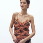 ZARA NWT LIMITED EDITION Embroidered Sequin Beaded Ruffled Top Sz Medium Photo 2