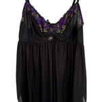 Torrid  Curve Black Sheer Nightie Babydoll Dark Romantic Whimsigoth Adjustable 4X Photo 0