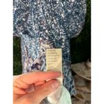 Free People  JET SET MINI DRESS MIXED PRINTED TUNIC Oversized DRESS Blue sz small Photo 8