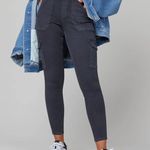 Spanx Stretch Twill Ankle Cargo Pants Washed Black Size Small Photo 1