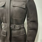 Armani Exchange NWT  Black Mesh Structured Belted Jacket Size Medium Photo 1