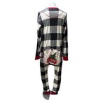 LazyOne Unisex Adult Onesie Pajamas 2XL Buffalo Plaid Flapjack Black Size XXL Photo 4