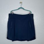 Athleta Women Plus Size 2X Navy Blue Fairway Golf Skort 18" Skirt Pockets Lined Photo 0